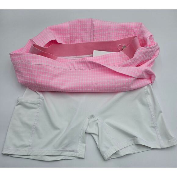 Lilly Pulitzer Women's Size 4 Conch Shell Pink Aona Gingham 15" Golf Skort NWT - Picture 8 of 10